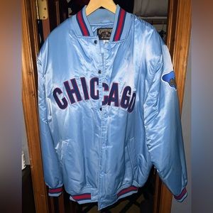 Majestic Light Blue Chicago Bomber Jacket